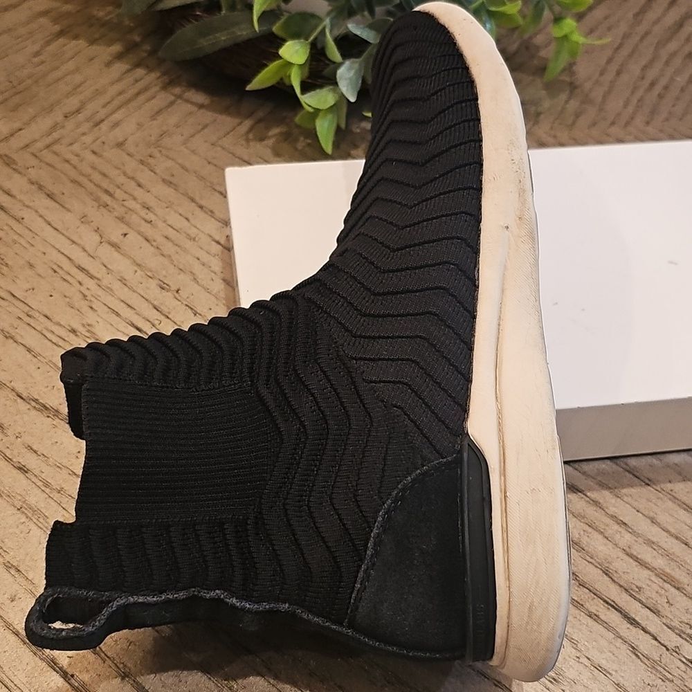 APL Black Knit Slip-On Sock Sneakers with White Sole - Picture 4 of 9